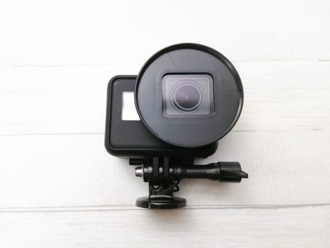 GoPro用Neewerのレンズアダプターを装着