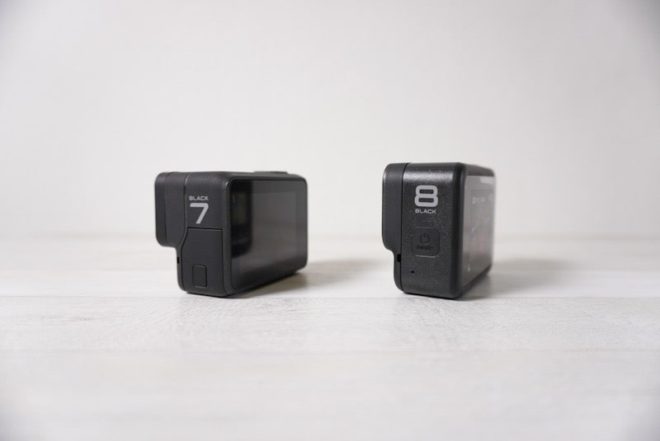 GoPro HERO8 BlackとHERO7の本体外観比較