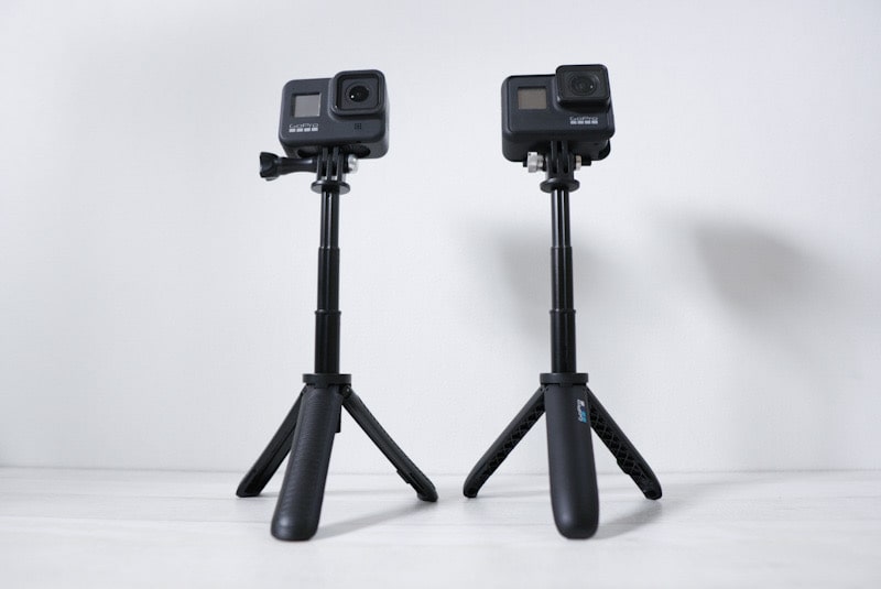 GoPro『Shorty』とサードパーティ製のミニ自撮り棒の延長比較